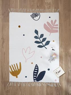 tapis-coton-imprime-feuillage